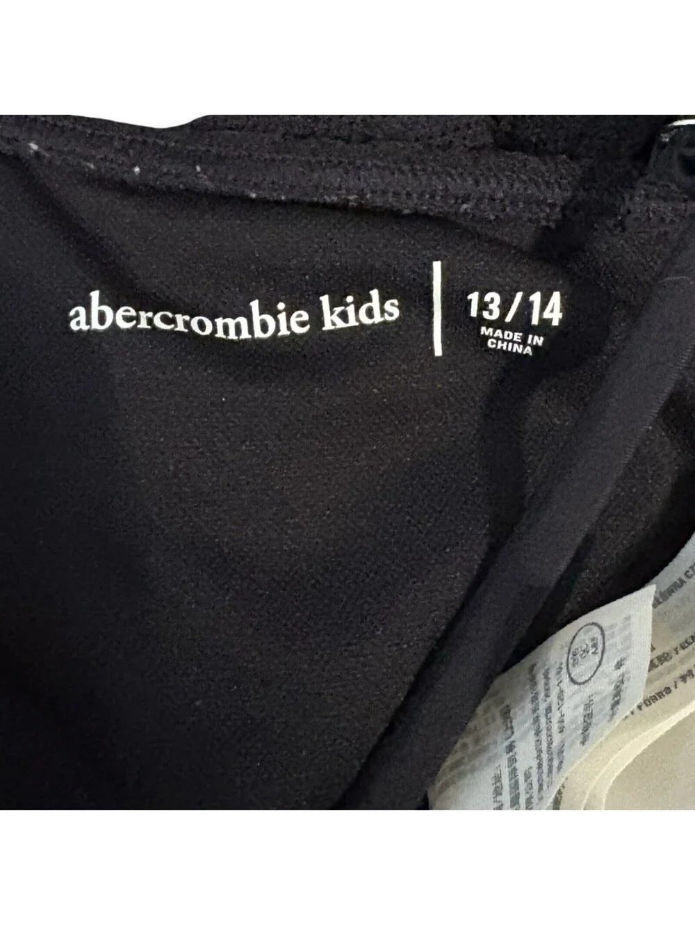 Abercrombie Kids High-Neck Cutout One-Piece Black Swimsuit Size 13/14